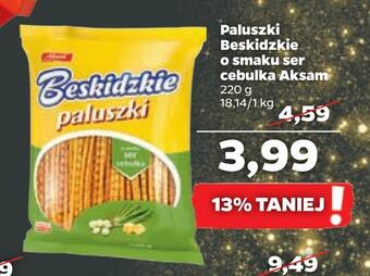 Netto Paluszki beskidzkie o smaku ser cebulka aksam oferta