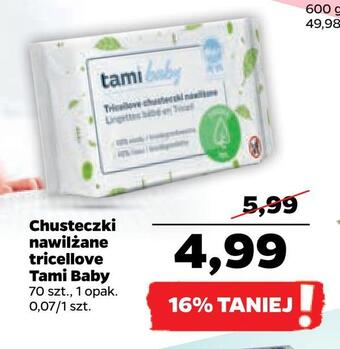 Netto Chusteczki nawilżane tricellove tami baby oferta