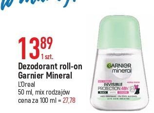 E.Leclerc Dezodorant black-white colors garnier mineral invisible oferta