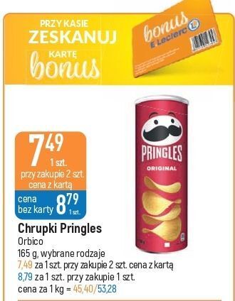 E.Leclerc Chipsy original pringles oferta