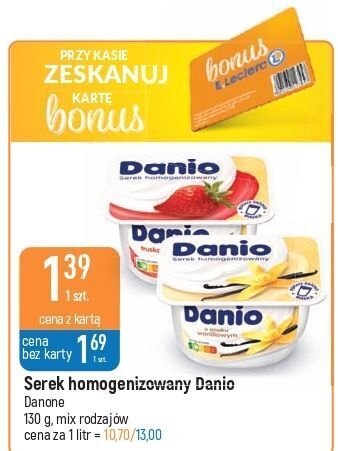 E.Leclerc Serek truskawkowy danone danio oferta