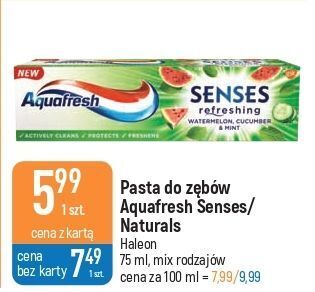 E.Leclerc Pasta do zębów mint clean aquafresh naturals oferta