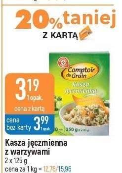 E.Leclerc Kasza jęczmienna z warzywami wiodąca marka comptoir de grain oferta