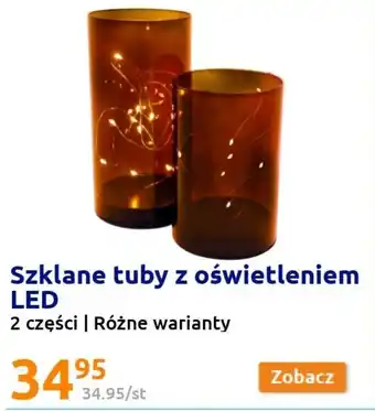 Action Szklane tuby z oświetleniem LED 2 części | Różne warianty oferta