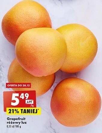 Biedronka Grapefruit różowy luz 1kg oferta