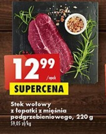 Biedronka Stek wołowy z łopatki z mięśnia podgrzebieniowego, 220g oferta