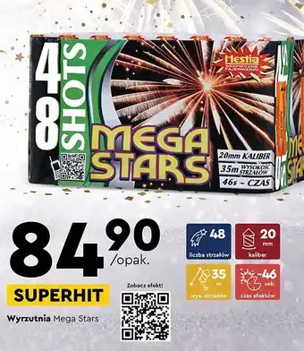 Biedronka Wyrzutnia mega stars 48 strzałów hestia oferta