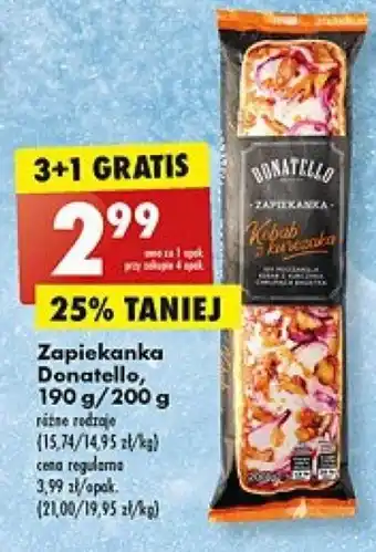 Biedronka Donatello Zapiekanka, 190/200g różne rodzaje oferta