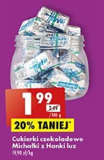 Biedronka Cukierki czekoladowe Michałki z Hanki luz 100g oferta