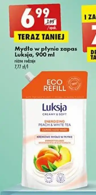 Biedronka Luksja Mydło w płynie zapas, 900ml różne rodzaje oferta