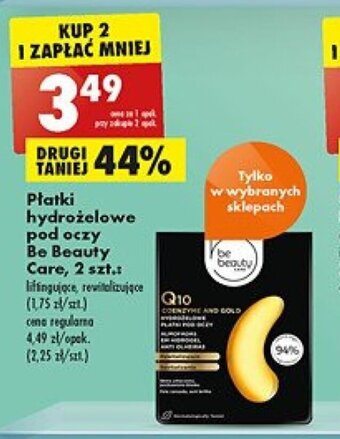 Biedronka Be Beauty Care Płatki hydrożelowe pod oczy, 2szt. oferta