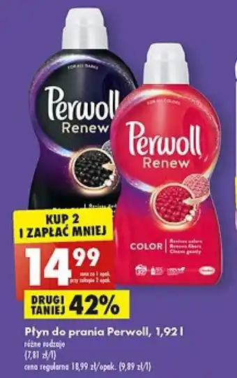 Biedronka Perwoll Płyn do pranie, 1,92l różne rodzaje oferta