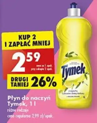 Biedronka Tymek Płyn do naczyń, 1l różne rodzaje oferta