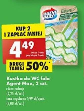 Biedronka Agent Max Kostka do WC fala, 2szt. oferta
