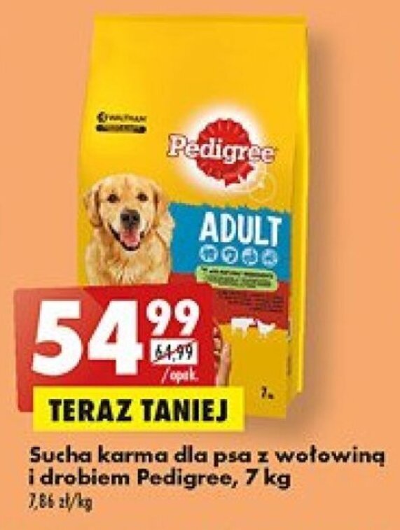 Promocja Pedigree Sucha karma dla psa z wo owin i drobiem 7kg w