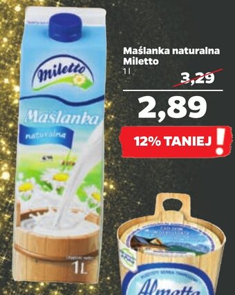 Netto Miletto Maślanka naturalna 1L oferta