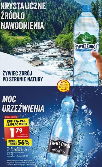 Biedronka Woda niegazowana żywiec zdrój oferta