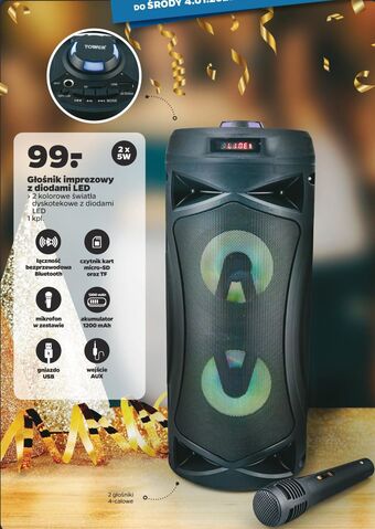 Netto Głośnik imprezowy z diodami led tower oferta
