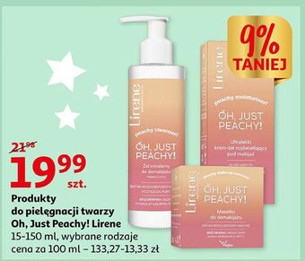 Auchan Ultralekki krem-żel rozświetlający pod makijaż lirene oh just peachy! oferta