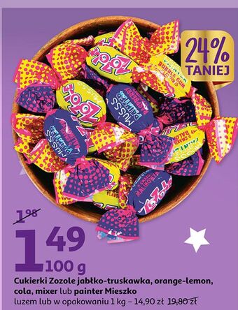 Auchan Cukierki mixer kaktus i cytryna zozole oferta