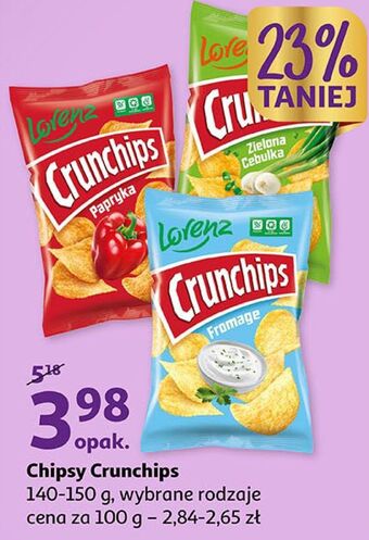 Auchan Chipsy fromage crunchips oferta