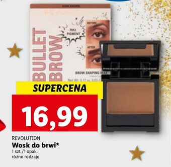Lidl Wosk do brwi dark brown makeup revolution bullet brow oferta