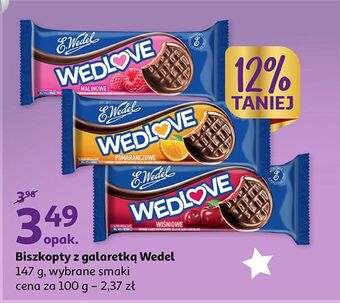 Auchan Biszkopty pomarańczowe e. wedel wedlove oferta