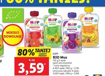 Lidl Mus jabłka-gruszki-jagody hipp oferta
