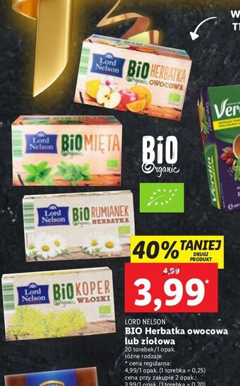 Lidl Herbata bio owocowa lord nelson oferta