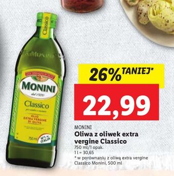 Lidl Oliwa z oliwek extra vergine monini classico oferta