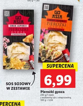 Lidl Pierożki gyoza z wołowiną go asia oferta