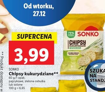 Lidl Chipsy kukurydziane solone sonko oferta