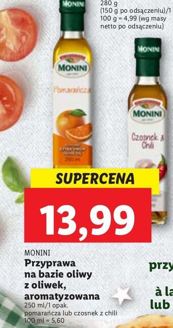 Oliwa z oliwek czosnek & chilli monini