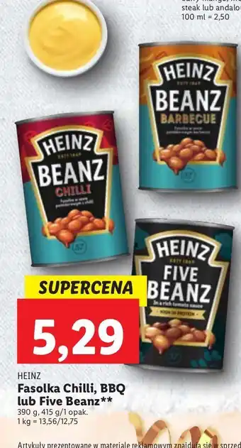 Lidl Fasolka w sosie pomidorowym barbecue heinz oferta