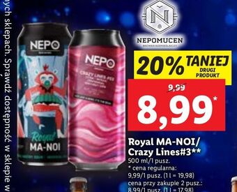 Lidl Piwo nepo royal ma-noi oferta