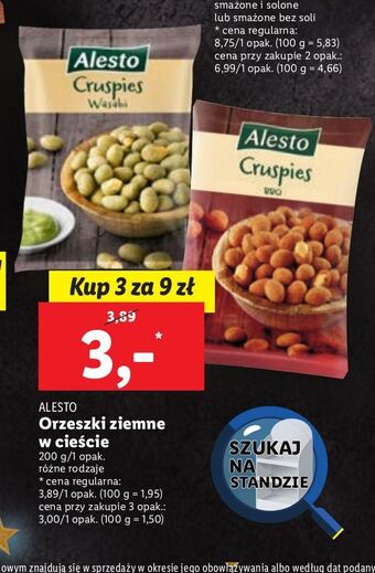 Lidl Orzechy ziemne w cieście wasabi alesto oferta
