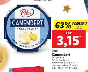 Lidl Ser camembert naturalny pilos oferta