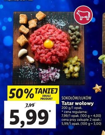 Lidl Tatar wołowy sokołów oferta