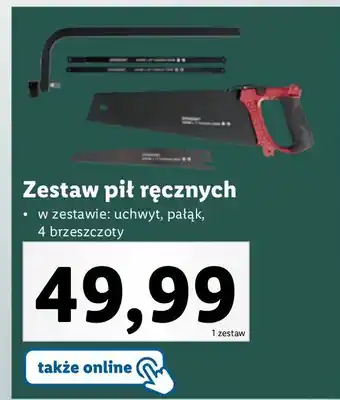 Lidl Zestaw pił ręcznych: uchwyt + pałąk 4 brzeszczoty parkside oferta