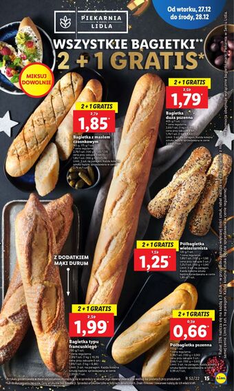 Lidl Bagietka czosnkowa piekarnia w sercu lidla oferta