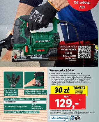 Lidl Wyrzynarka 800 w parkside oferta