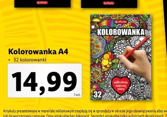 Lidl Kolorowanka a4 wośp herlitz oferta