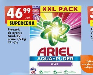 Biedronka Proszek do prania color ariel aqua puder oferta