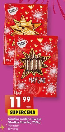 Biedronka Ciastka listki kakaowe twoje słodkie chwile oferta