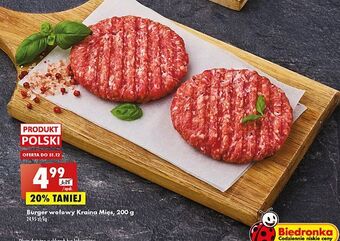 Biedronka Burger wołowy kraina mięs oferta