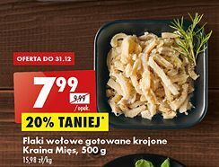 Biedronka Flaki wołowe gotowane krojone kraina mięsa oferta