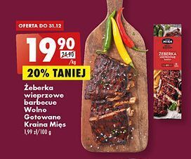 Biedronka Żeberka wieprzowe barbecue wolno gotowane kraina mięs oferta