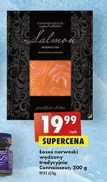 Biedronka Łosoś norweski wędzony na zimno w plastrach connoisseur oferta