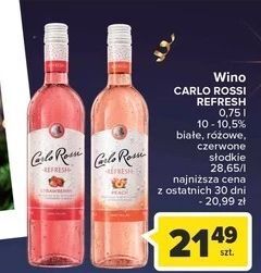 Carrefour Wino carlo rossi refresh peach oferta