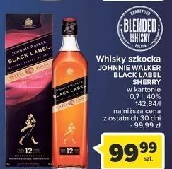 Carrefour Whisky + karton johnnie walker black label sherry finish oferta